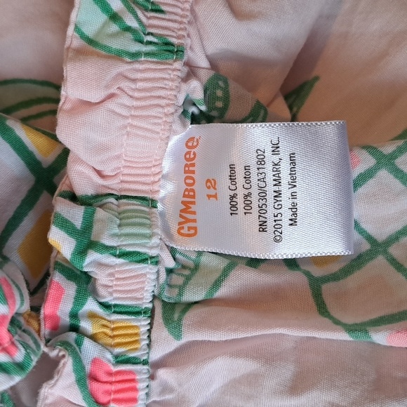 Gymboree girls size 12 pineapple top with hole - Picture 4 of 4